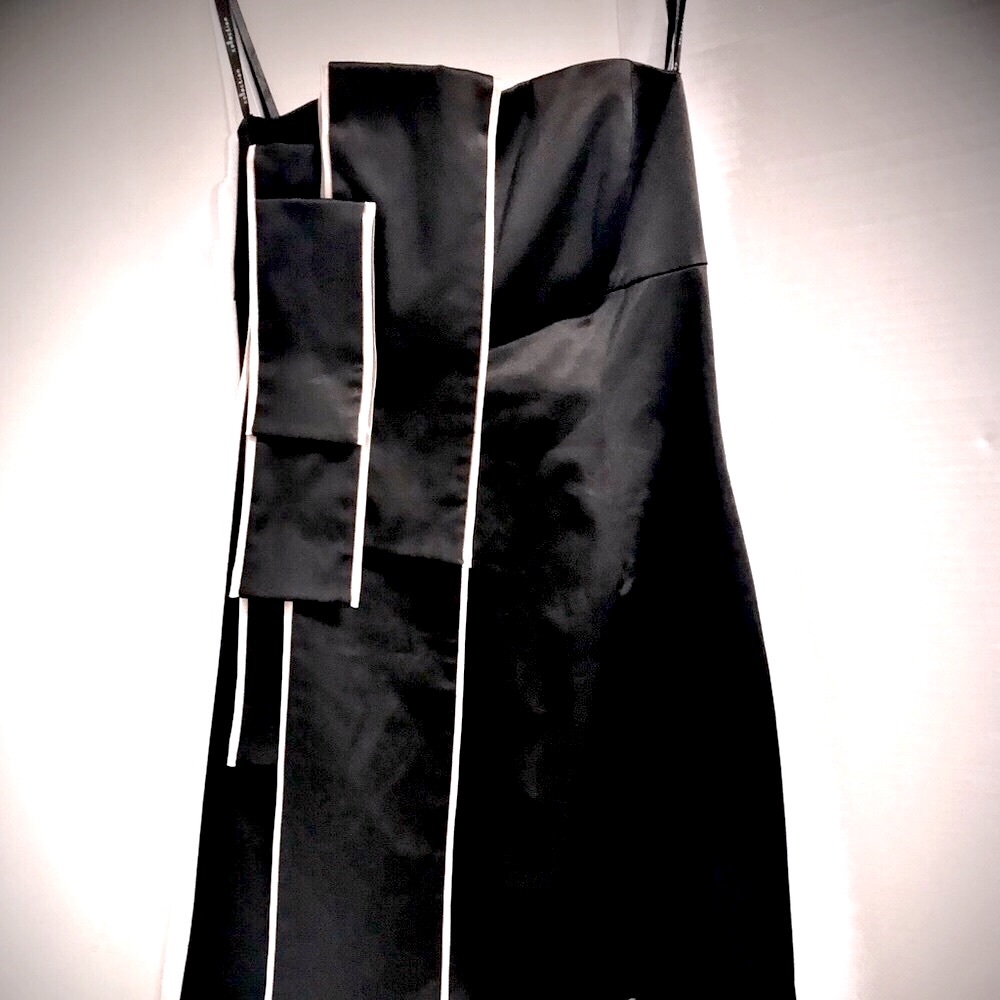 Collections Strapless Black and Gold Dress